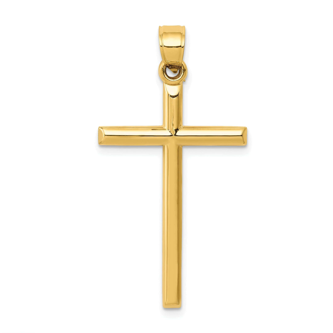Lovely Rita's Pendants & Charms 14k Yellow Gold Polished Hollow Cross Pendant