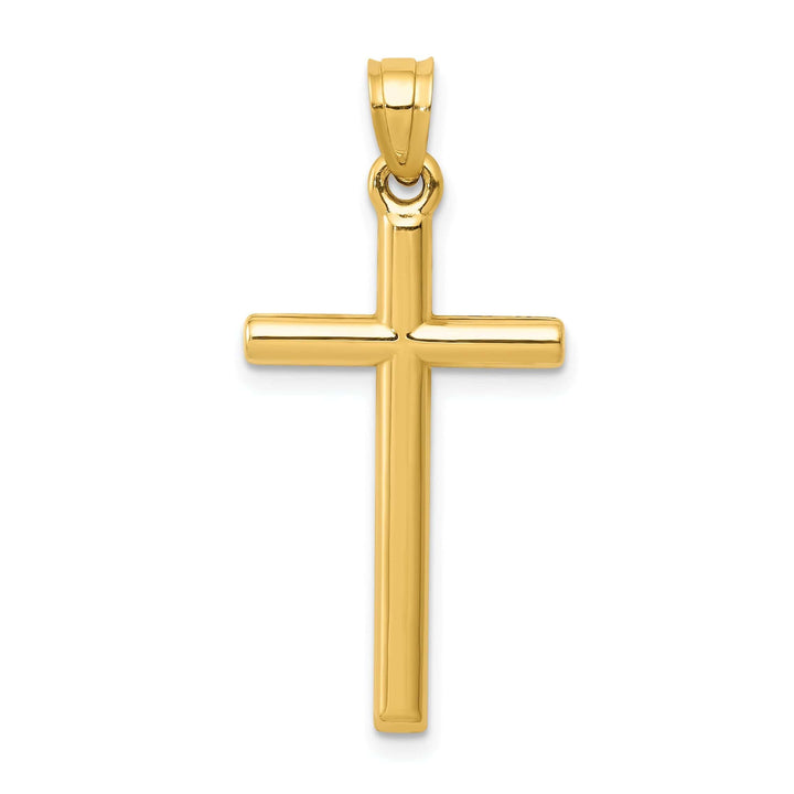 Lovely Rita's Pendants & Charms 14k Yellow Gold Polished Hollow Cross Pendant