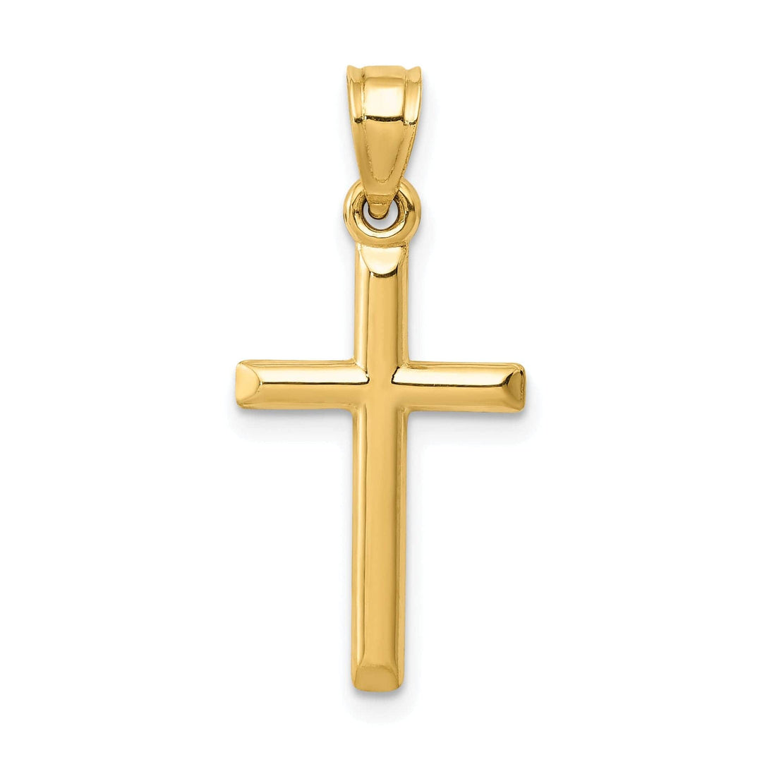 Lovely Rita's Pendants & Charms 14k Yellow Gold Polished Hollow Cross Pendant