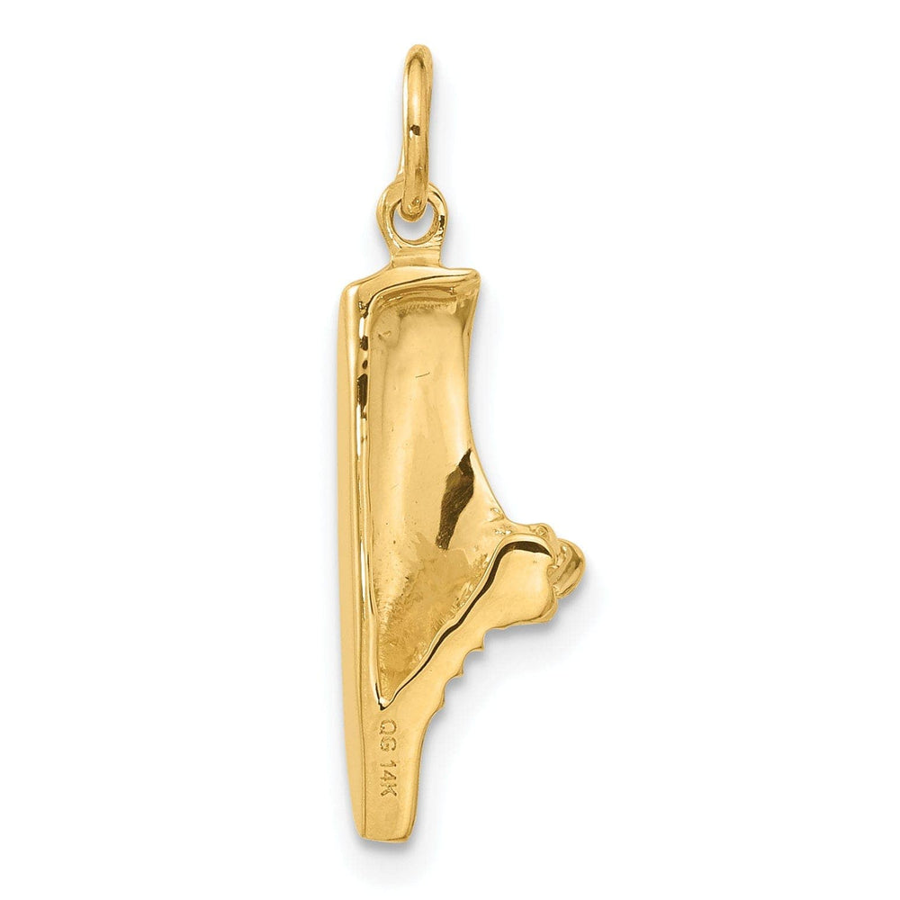 Lovely Rita's Pendants & Charms 14K Yellow Gold Polished Jogging Shoe Charm Pendant