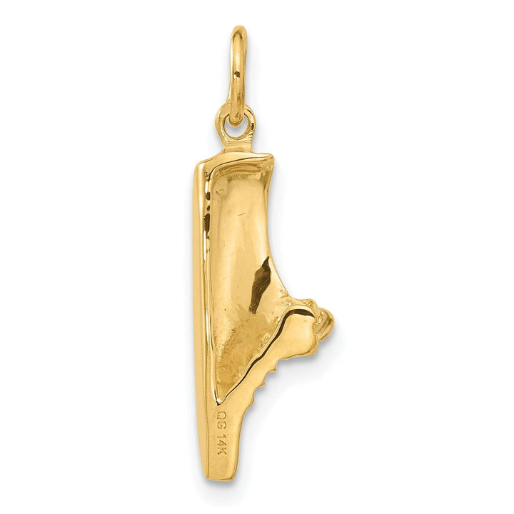 Lovely Rita's Pendants & Charms 14K Yellow Gold Polished Jogging Shoe Charm Pendant