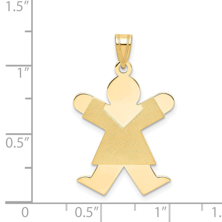 Lovely Rita's Pendants & Charms 14k Yellow Gold Polished Joy Girl Jumping Charm