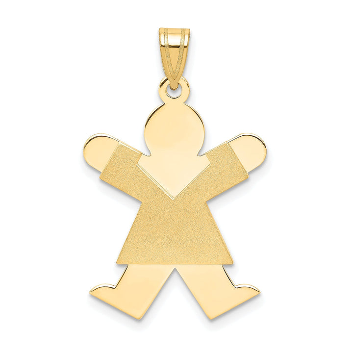 Lovely Rita's Pendants & Charms 14k Yellow Gold Polished Joy Girl Jumping Charm