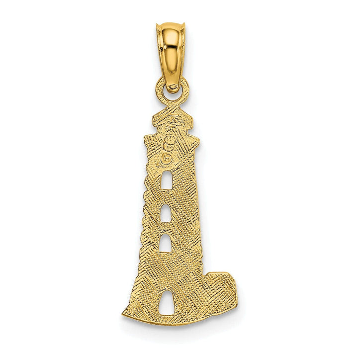 Lovely Rita's Pendants & Charms 14K Yellow Gold Polished Lighthouse with Side Building Charm