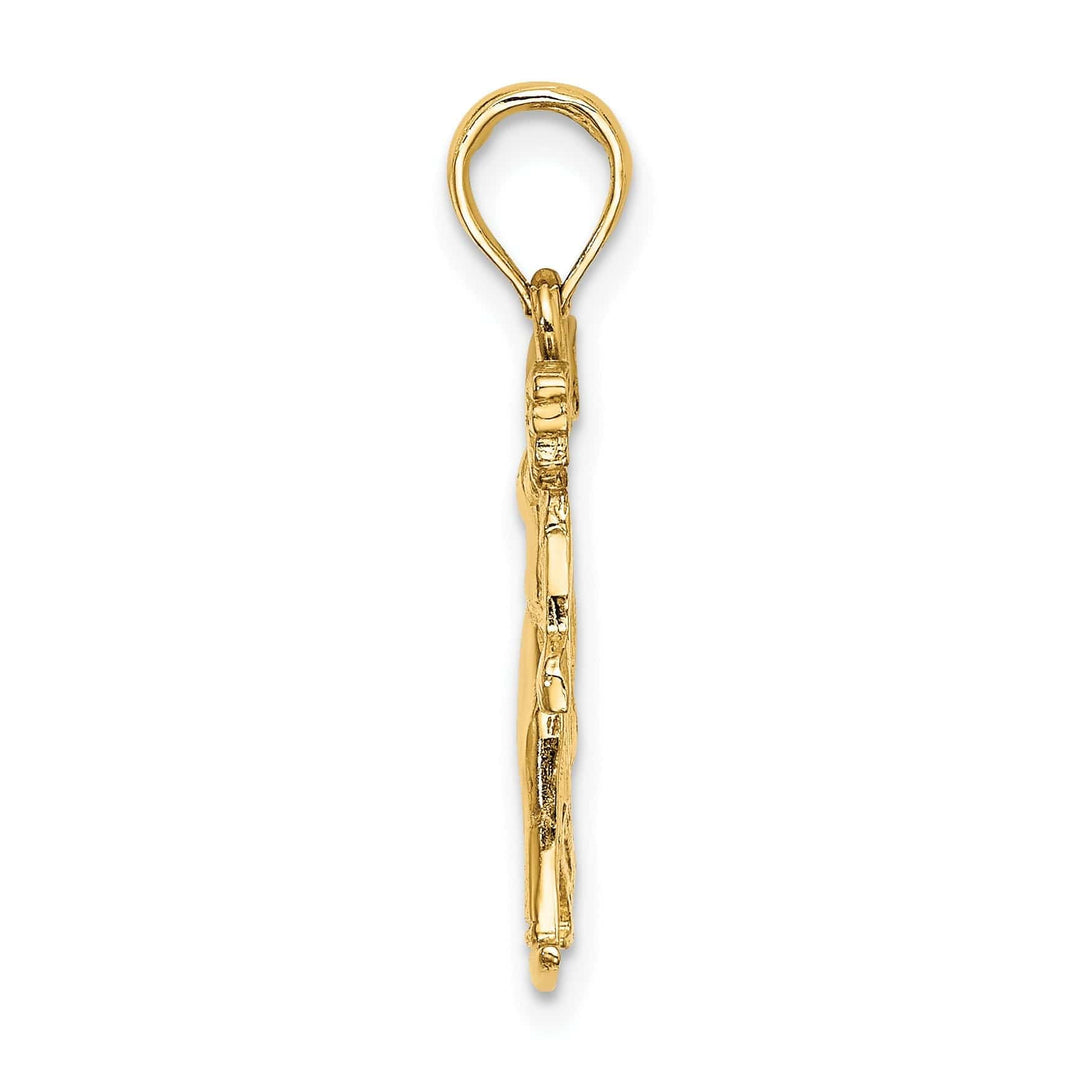 Lovely Rita's Pendants & Charms 14K Yellow Gold Polished Male Bowling Charm Pendant