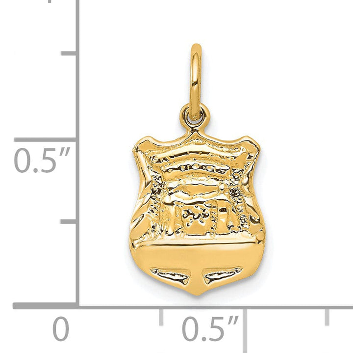 Lovely Rita's Pendants & Charms 14k Yellow Gold Polished Police Badge Pendant