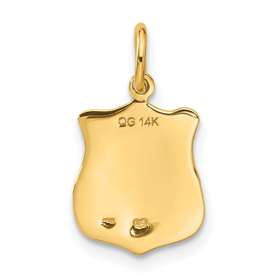 Lovely Rita's Pendants & Charms 14k Yellow Gold Polished Police Badge Pendant