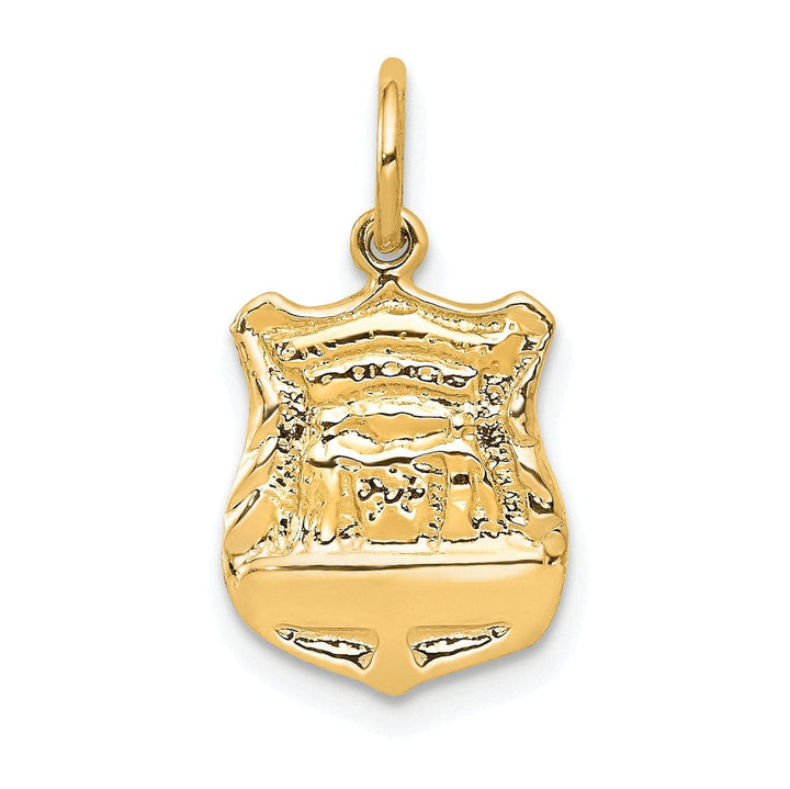 Lovely Rita's Pendants & Charms 14k Yellow Gold Polished Police Badge Pendant