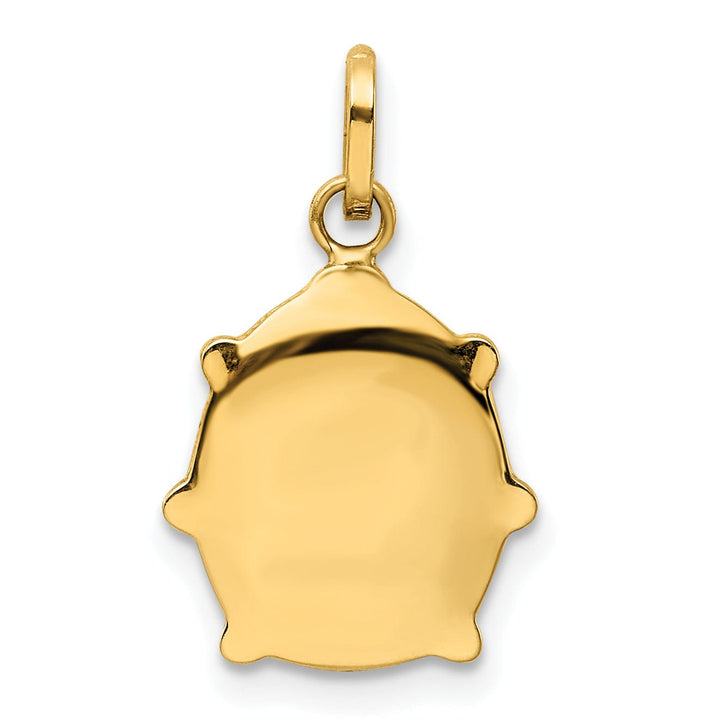 Lovely Rita's Pendants & Charms 14k Yellow Gold Polished Red-Black Enameled Finish Hollow Ladybug Charm Pendant