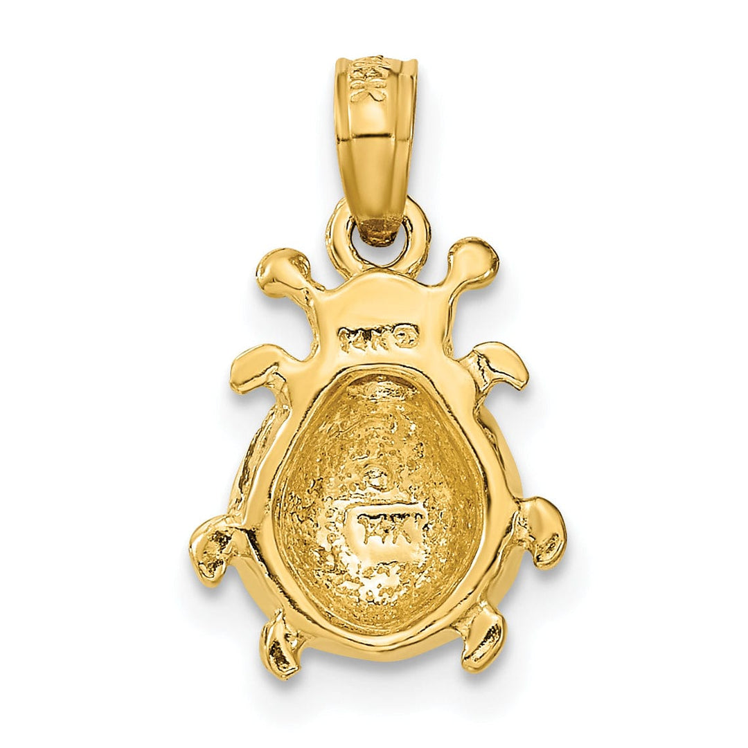 Lovely Rita's Pendants & Charms 14K Yellow Gold Polished Red Enameled Finish Ladybug Charm Pendant