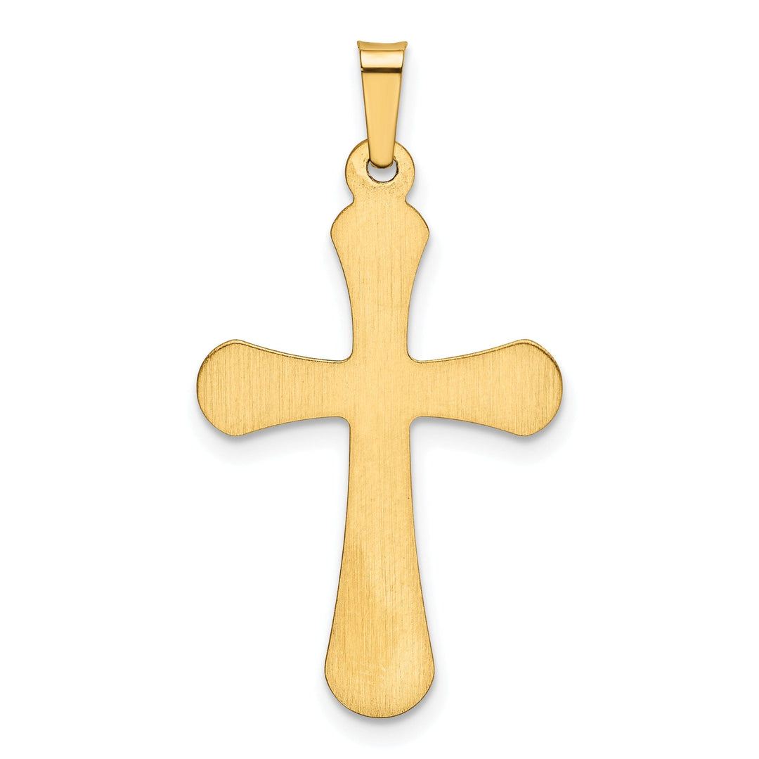Lovely Rita's Pendants & Charms 14k Yellow Gold Polished Rounded Cross Pendant