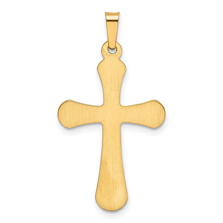 Lovely Rita's Pendants & Charms 14k Yellow Gold Polished Rounded Cross Pendant