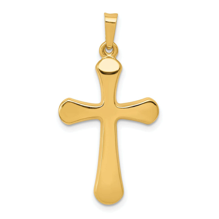 Lovely Rita's Pendants & Charms 14k Yellow Gold Polished Rounded Cross Pendant