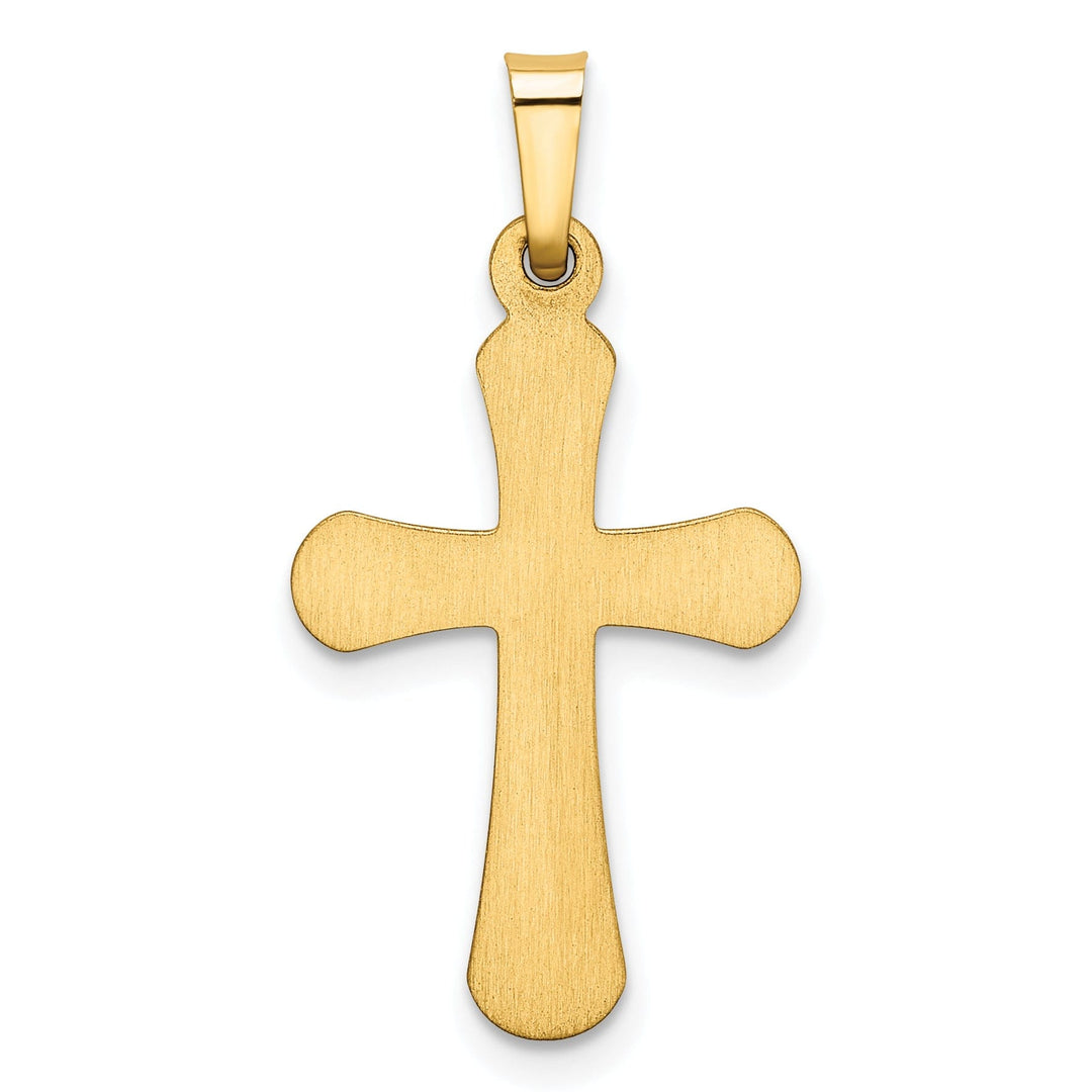 Lovely Rita's Pendants & Charms 14k Yellow Gold Polished Rounded Cross Pendant