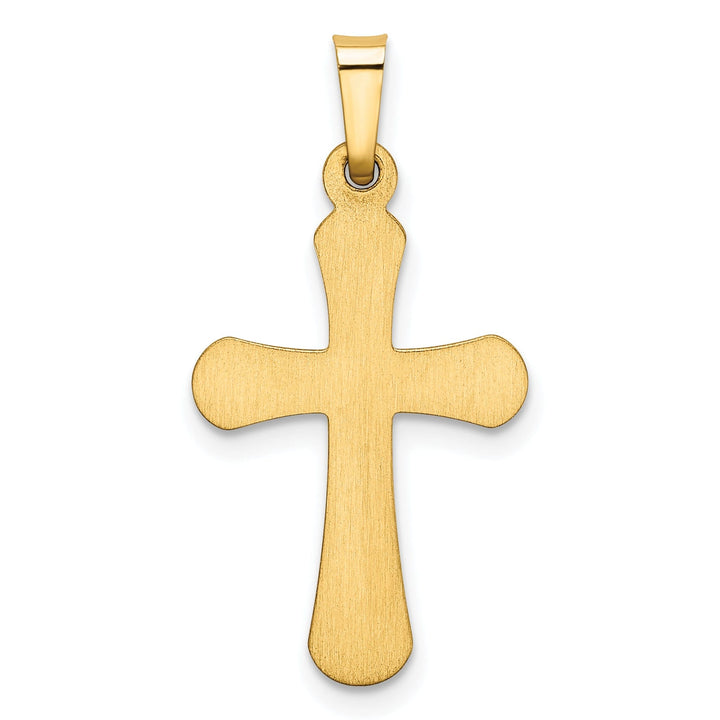 Lovely Rita's Pendants & Charms 14k Yellow Gold Polished Rounded Cross Pendant