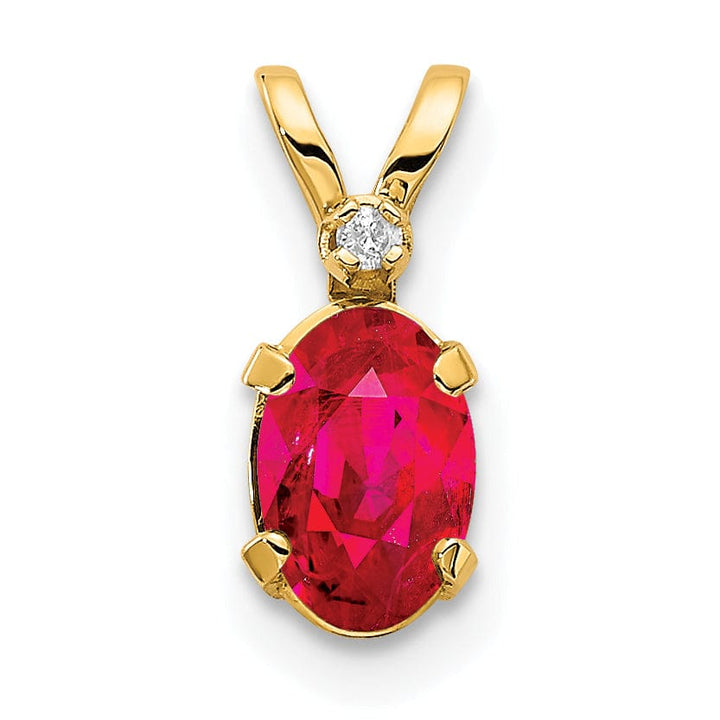 Lovely Rita's Pendants & Charms 14k Yellow Gold Polished Ruby Birthstone Pendant