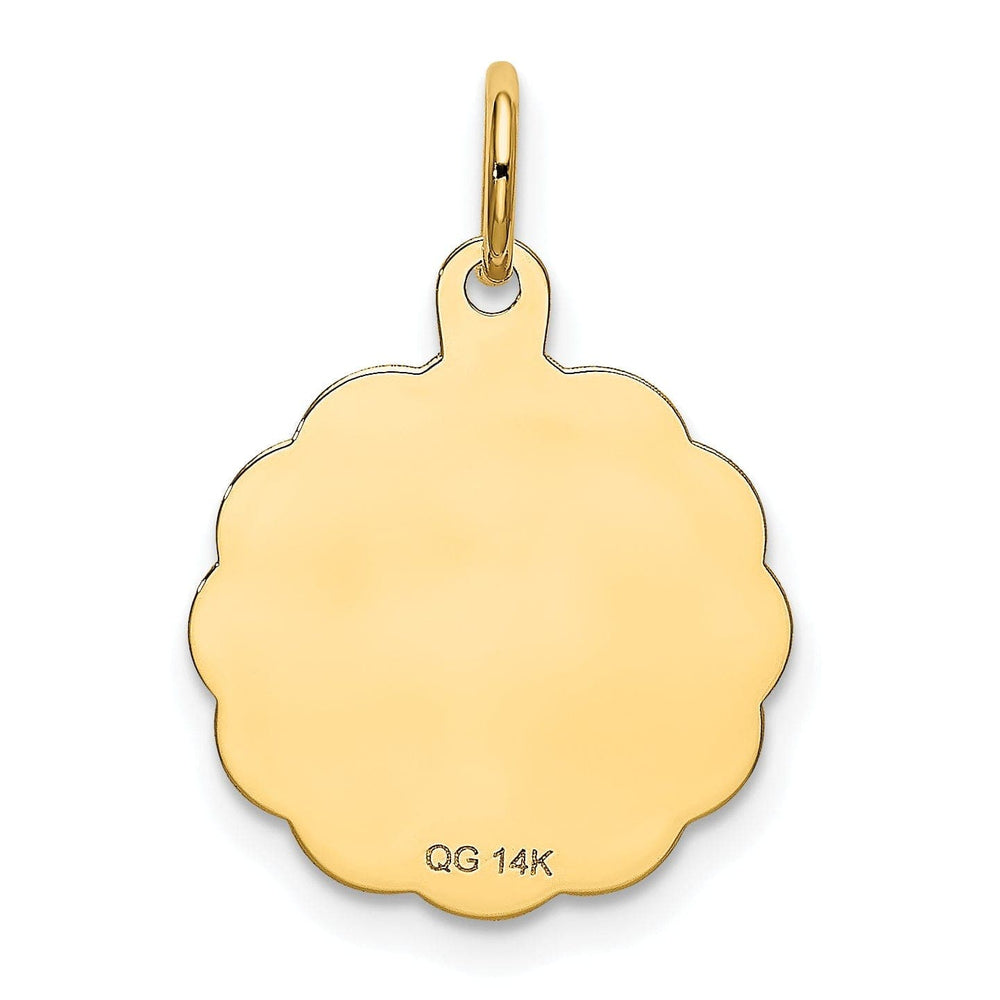 Lovely Rita's Pendants & Charms 14K Yellow Gold Polished Satin Finish HAPPY BIRTHDAY Cake Design Pendant