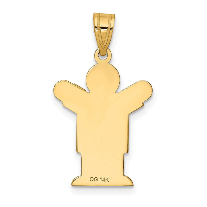 Lovely Rita's Pendants & Charms 14k Yellow Gold Polished Satin Love Boy Charm