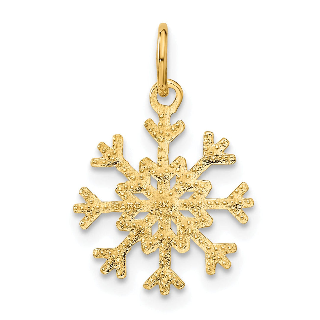 Lovely Rita's Pendants & Charms 14k Yellow Gold Polished Snowflake Pendant