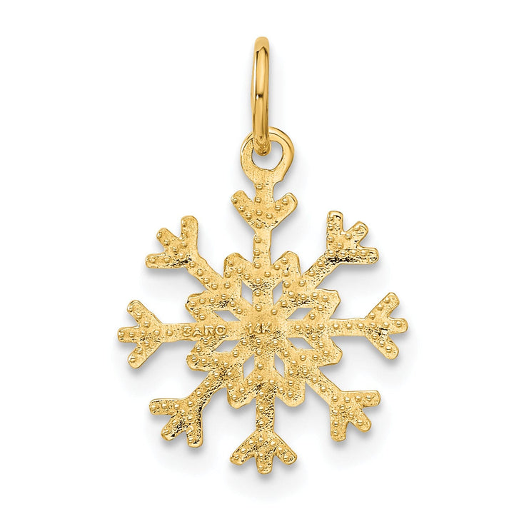 Lovely Rita's Pendants & Charms 14k Yellow Gold Polished Snowflake Pendant