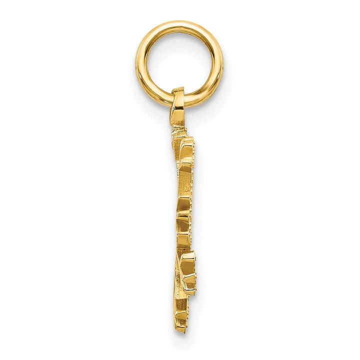 Lovely Rita's Pendants & Charms 14k Yellow Gold Polished Snowflake Pendant