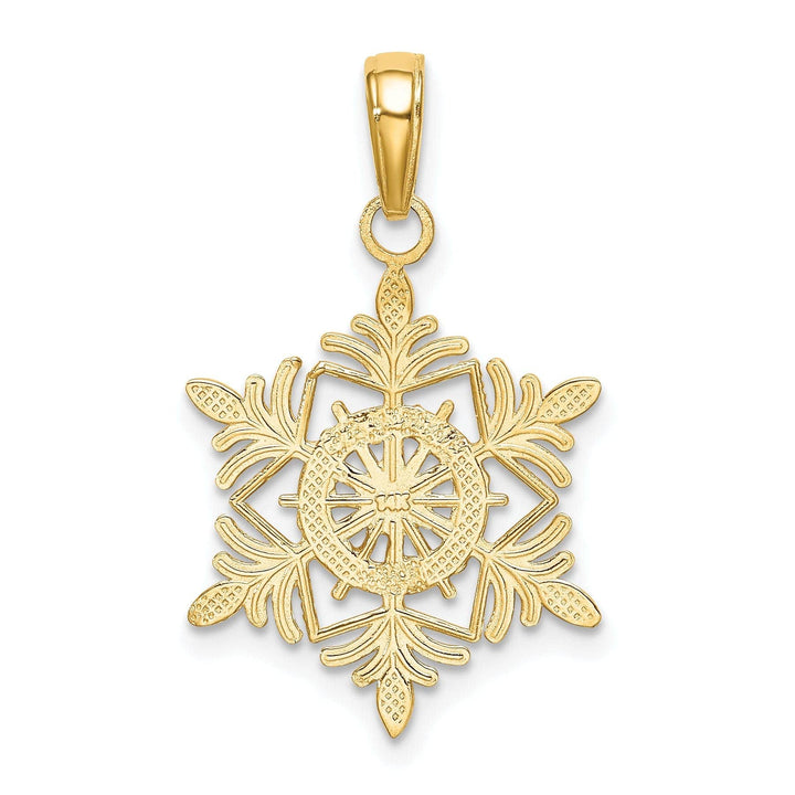 Lovely Rita's Pendants & Charms 14k Yellow Gold Polished Snowflake Pendant