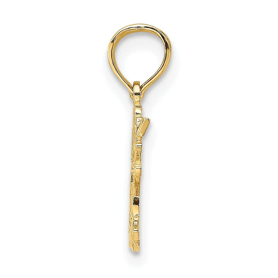 Lovely Rita's Pendants & Charms 14k Yellow Gold Polished Solid Finish I HEART MY CAT Talking Charm Pendant