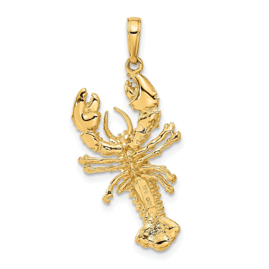 Lovely Rita's Pendants & Charms 14k Yellow Gold Polished Solid Finish Maine Lobster Charm Pendant