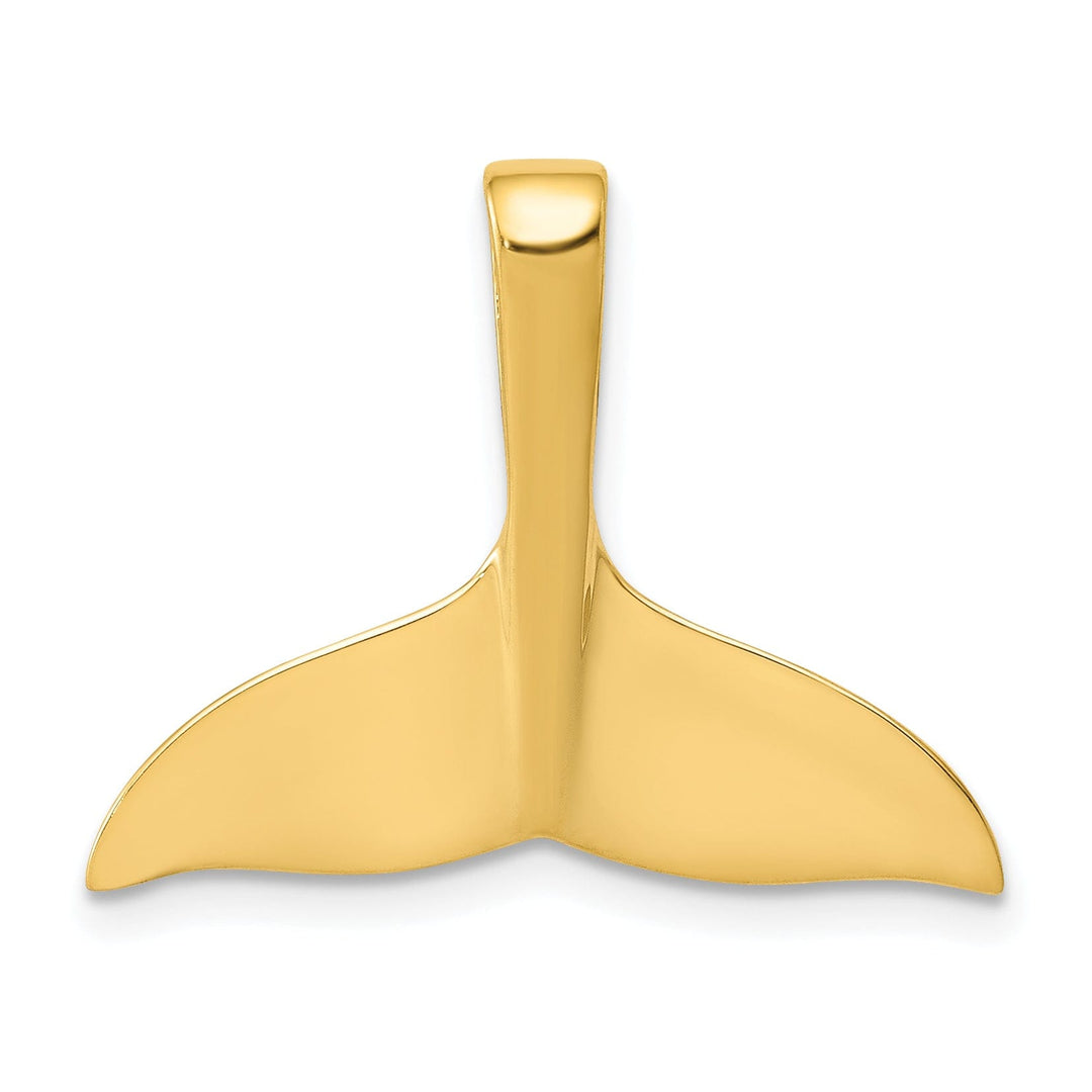 Lovely Rita's Pendants & Charms 14k Yellow Gold Polished Solid Finish Whale Tail Slide Pendant will not fit Omega Chain