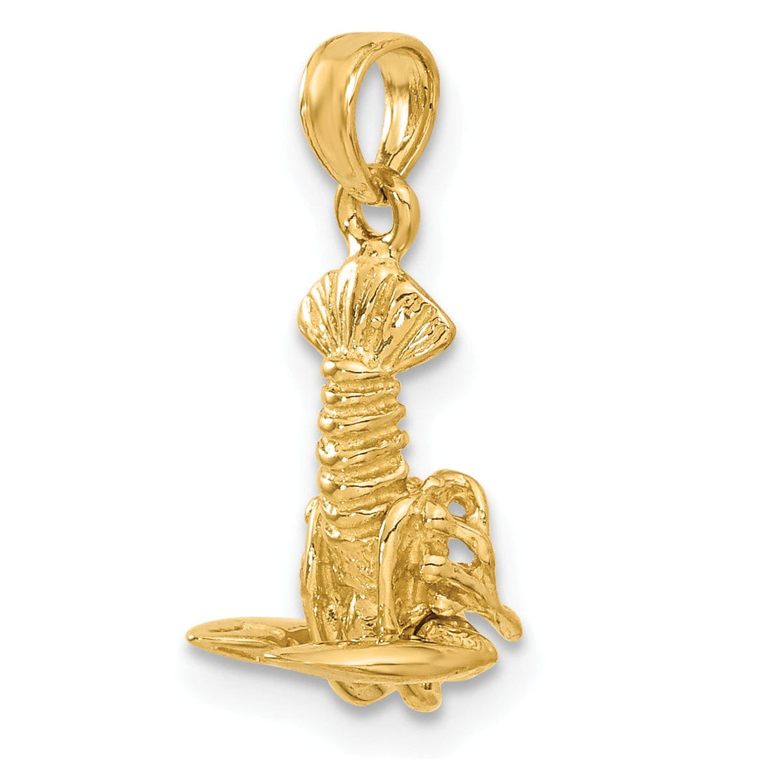 Lovely Rita's Pendants & Charms 14k Yellow Gold Polished Solid Moveable Maine Lobster Pendant