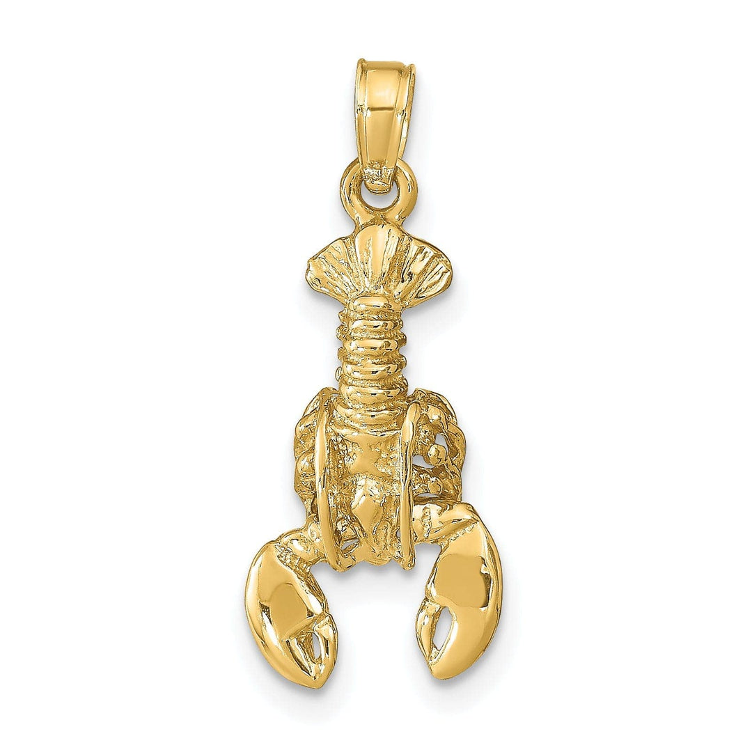 Lovely Rita's Pendants & Charms 14k Yellow Gold Polished Solid Moveable Maine Lobster Pendant