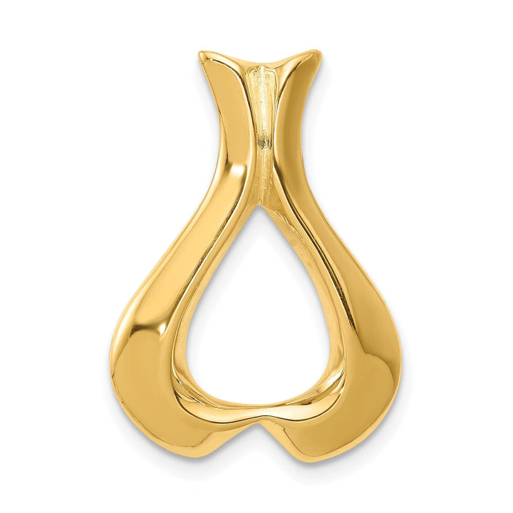 Lovely Rita's Pendants & Charms 14K Yellow Gold Polished Solid Tear Drop Design Slide Pendant fits up to 3 mm
