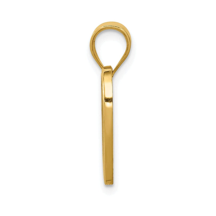 Lovely Rita's Pendants & Charms 14K Yellow Gold Polished Star of David in Heart Shape Design Pendant