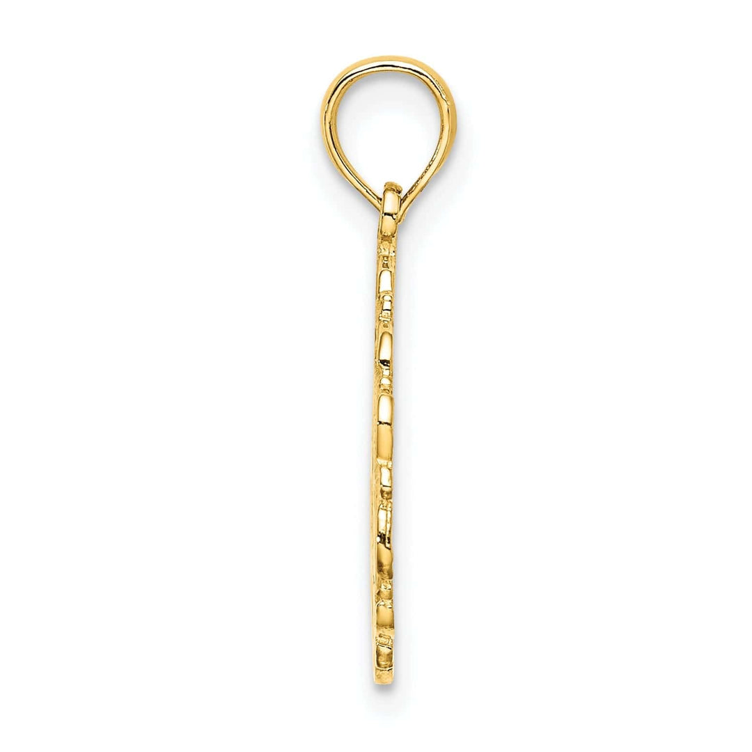 Lovely Rita's Pendants & Charms 14K Yellow Gold Polished Star Of David In Scalloped Circle Pendant