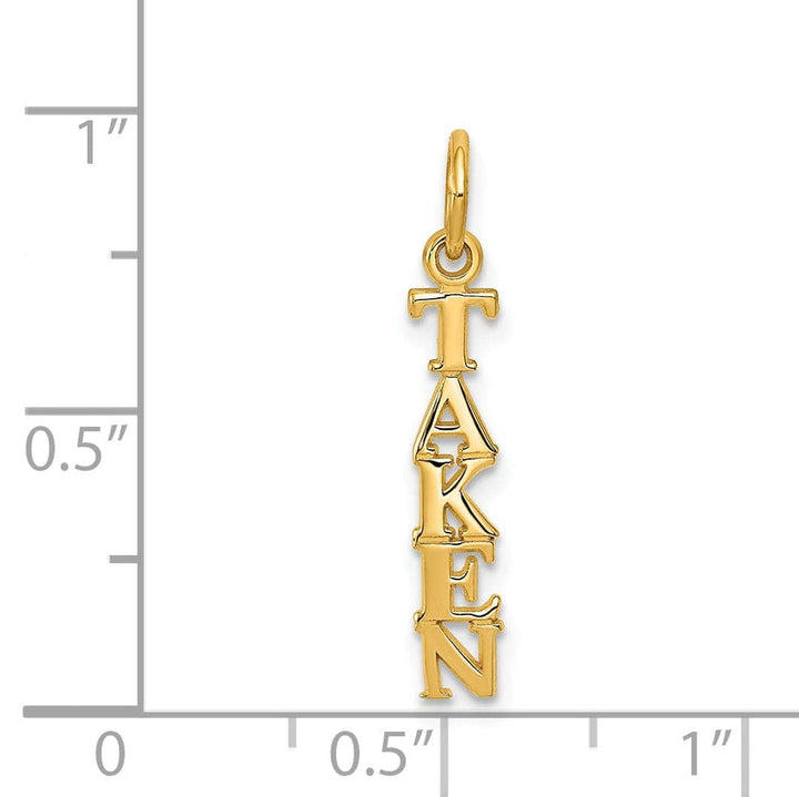 Lovely Rita's Pendants & Charms 14k Yellow Gold Polished Taken Charm