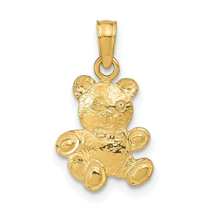 Lovely Rita's Pendants & Charms 14k Yellow Gold Polished Teddy Bear Pendant