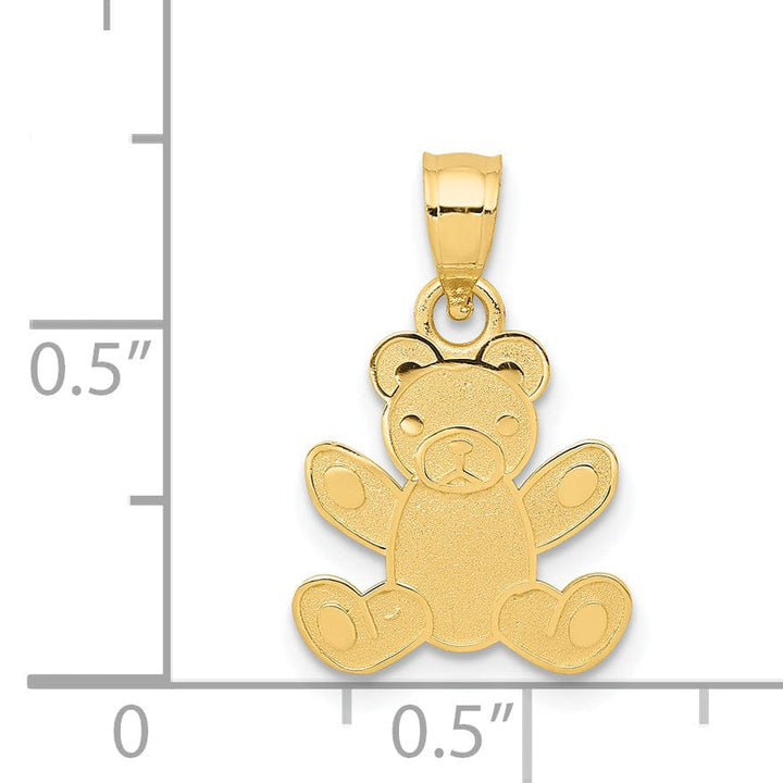 Lovely Rita's Pendants & Charms 14k Yellow Gold Polished Teddy Bear Pendant