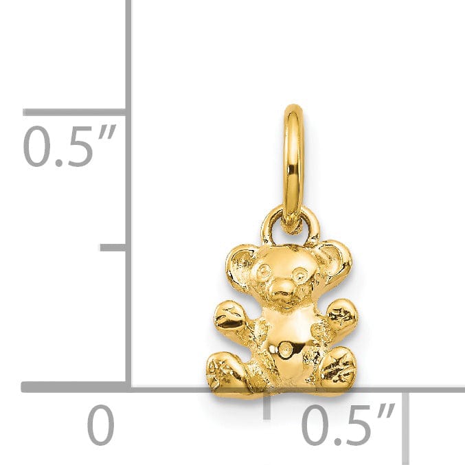 Lovely Rita's Pendants & Charms 14k Yellow Gold Polished Teddy Bear Pendant