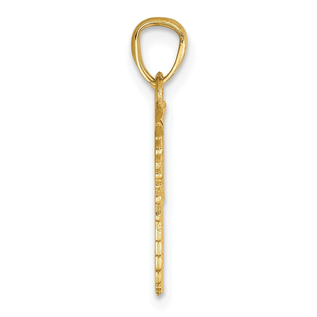 Lovely Rita's Pendants & Charms 14k Yellow Gold Polished Texture D.C Break Apart Wings Pendant