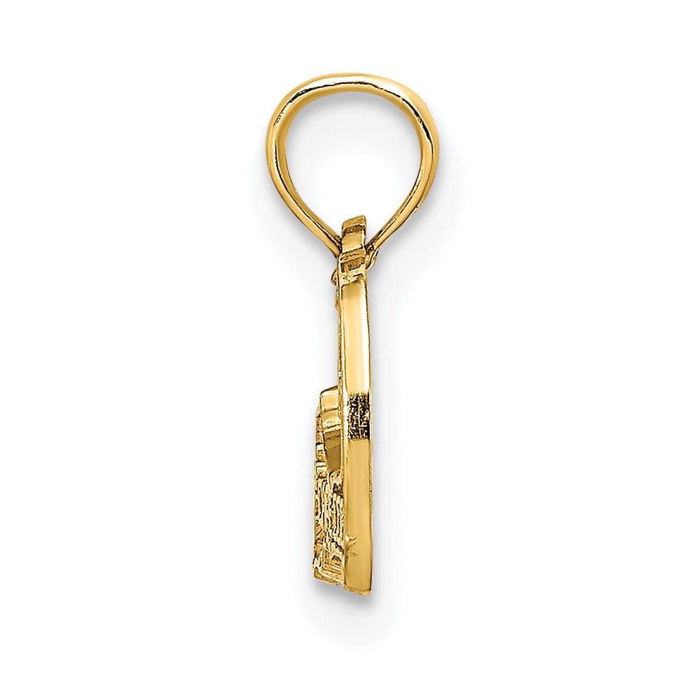 Lovely Rita's Pendants & Charms 14K Yellow Gold Polished Texture Finish Map Shape of CAPE COD Charm Pendant