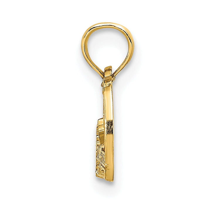 Lovely Rita's Pendants & Charms 14K Yellow Gold Polished Texture Finish Map Shape of CAPE COD Charm Pendant