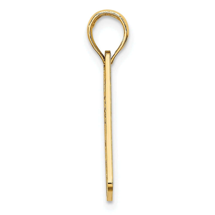 Lovely Rita's Pendants & Charms 14K Yellow Gold Polished Texture Finish NEW JERSEY-LBI (Long Beach Island) License Plate Charm Pendant