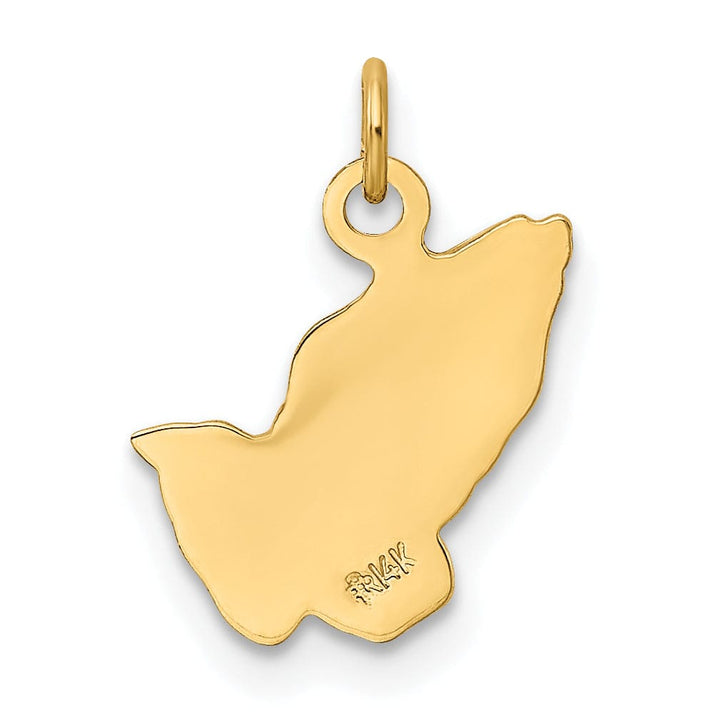 Lovely Rita's Pendants & Charms 14k Yellow Gold Polished Texture Finish Praying Hands Charm Pendant