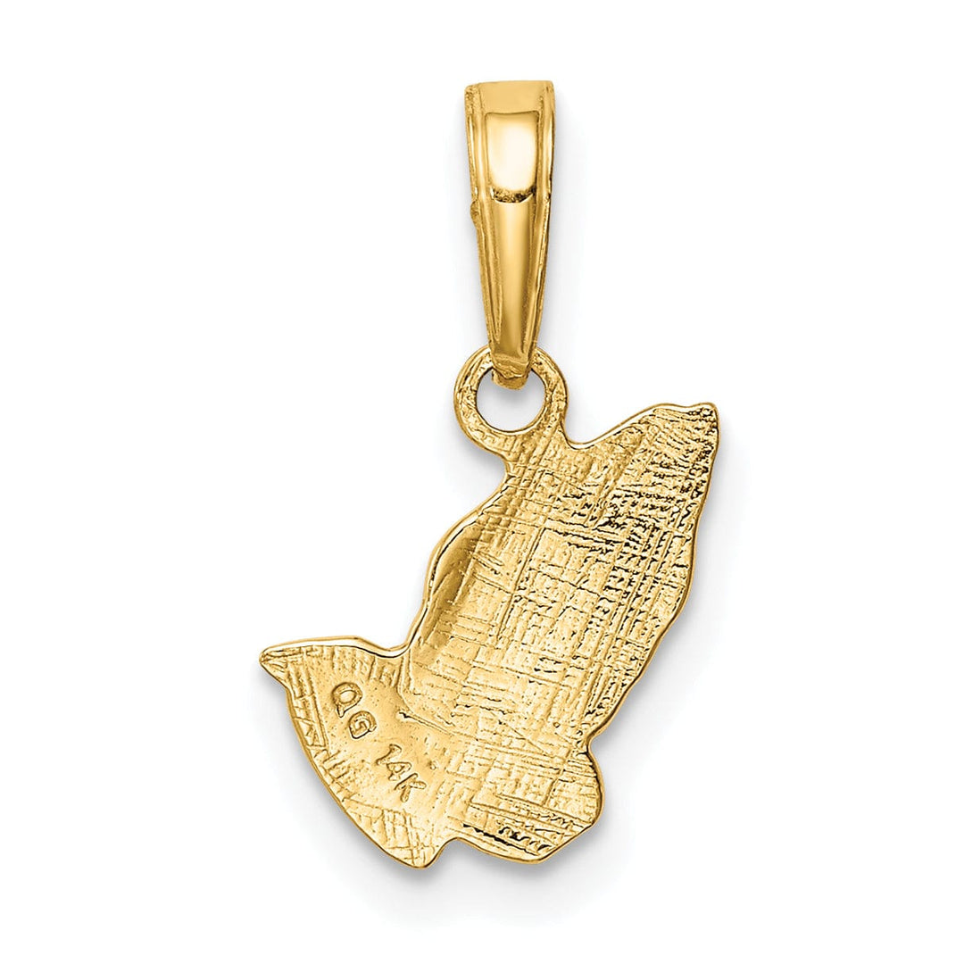 Lovely Rita's Pendants & Charms 14k Yellow Gold Polished Texture Finish Solid Praying Hands Pendant