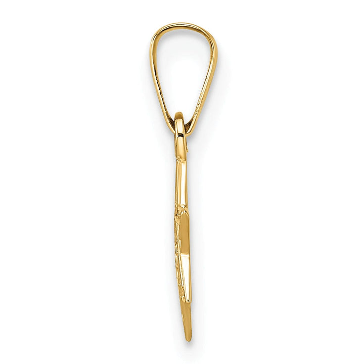 Lovely Rita's Pendants & Charms 14K Yellow Gold Polished Texture Finish Unisex Star Of David Pendant