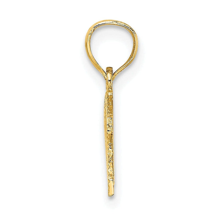 Lovely Rita's Pendants & Charms 14K Yellow Gold Polished Texture Finish "WWJD" Ichthus Fish Pendant