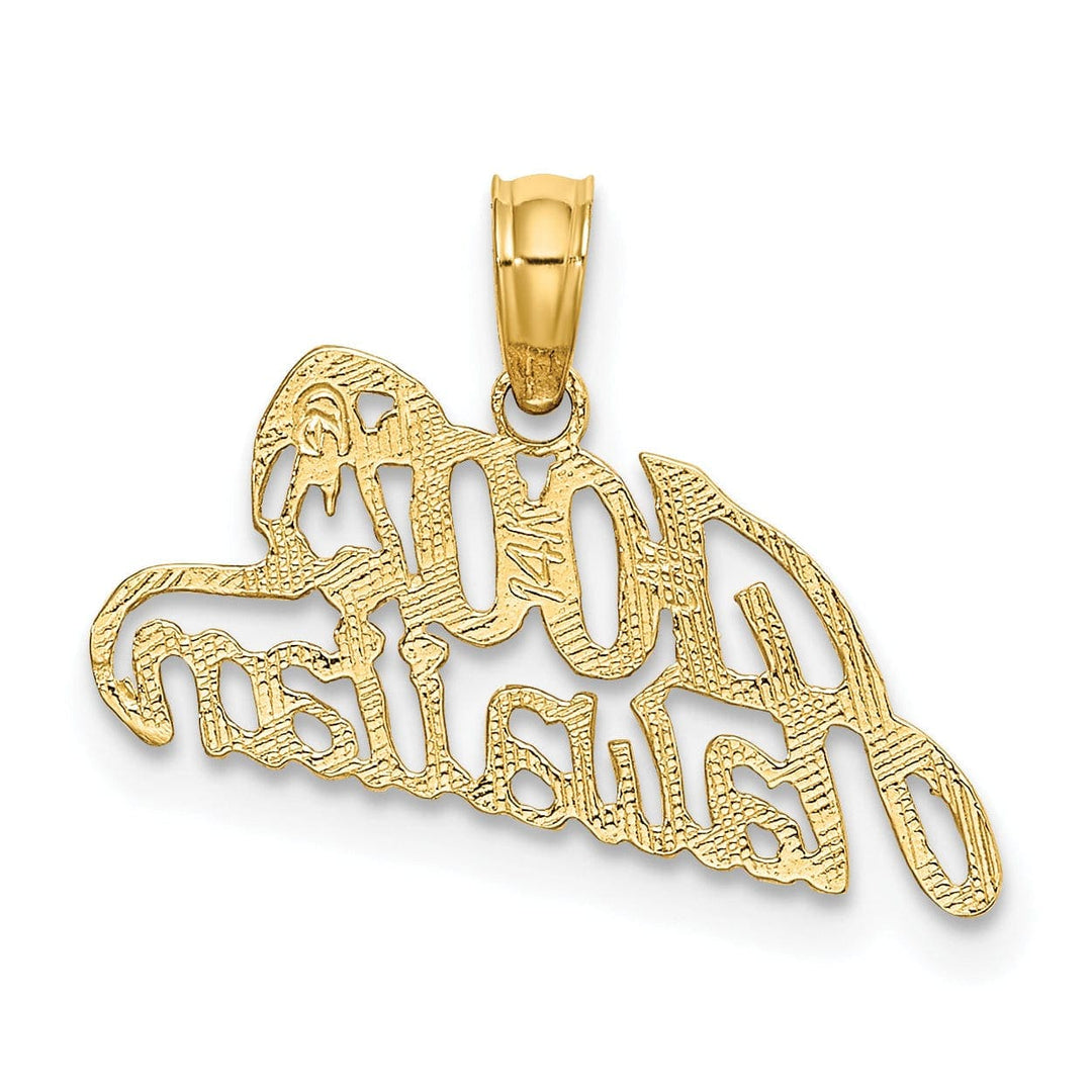 Lovely Rita's Pendants & Charms 14K Yellow Gold Polished Textured Finish 100% HAWAIIAN Banner Charm Pendant