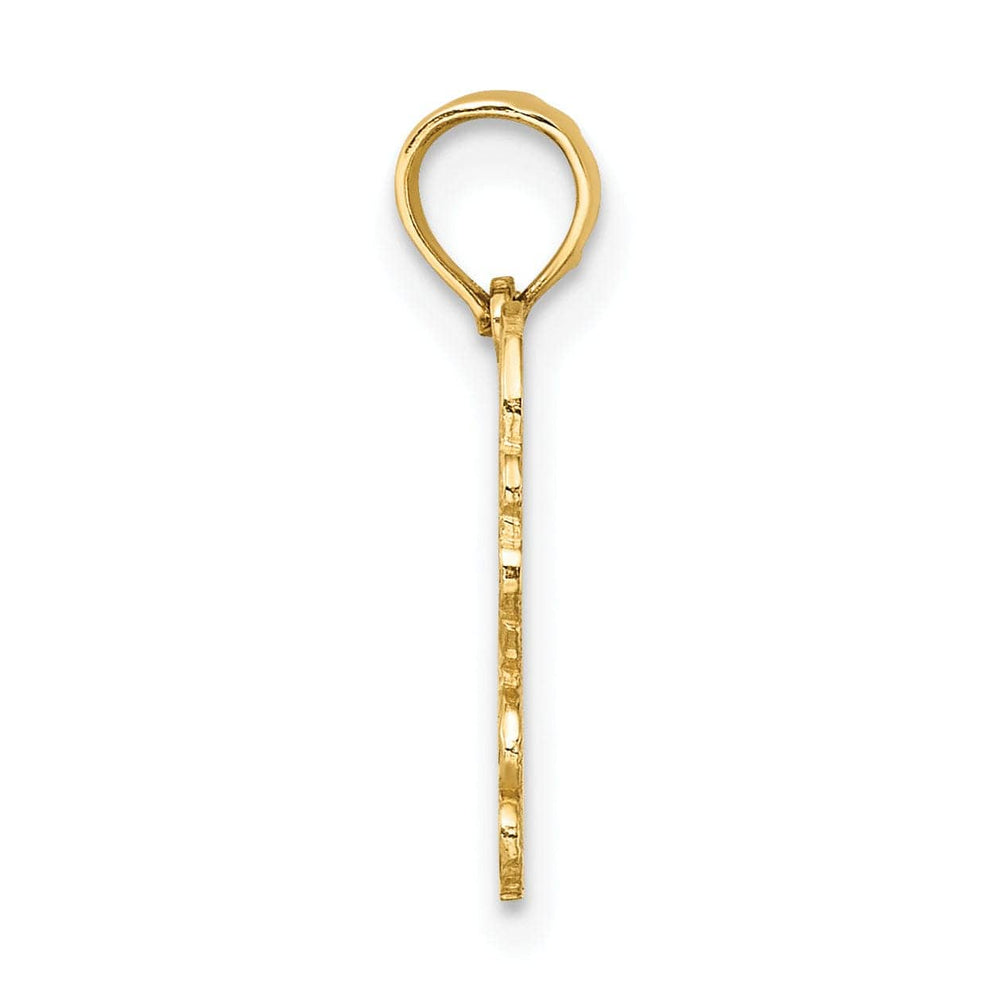 Lovely Rita's Pendants & Charms 14K Yellow Gold Polished Textured Finish 100% Zodiac CANCER Charm Pendant