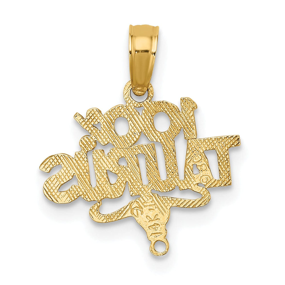 Lovely Rita's Pendants & Charms 14K Yellow Gold Polished Textured Finish 100% Zodiac TAURUS Charm Pendant