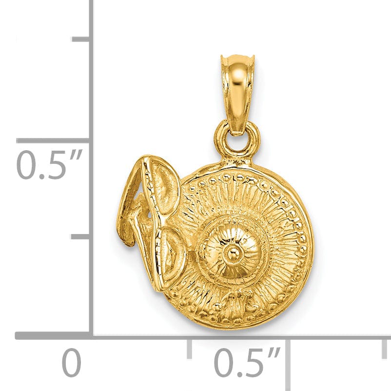 Lovely Rita's Pendants & Charms 14K Yellow Gold Polished Textured Finish 3-Dimensional Sunhat with Sunglasses Charm Pendant